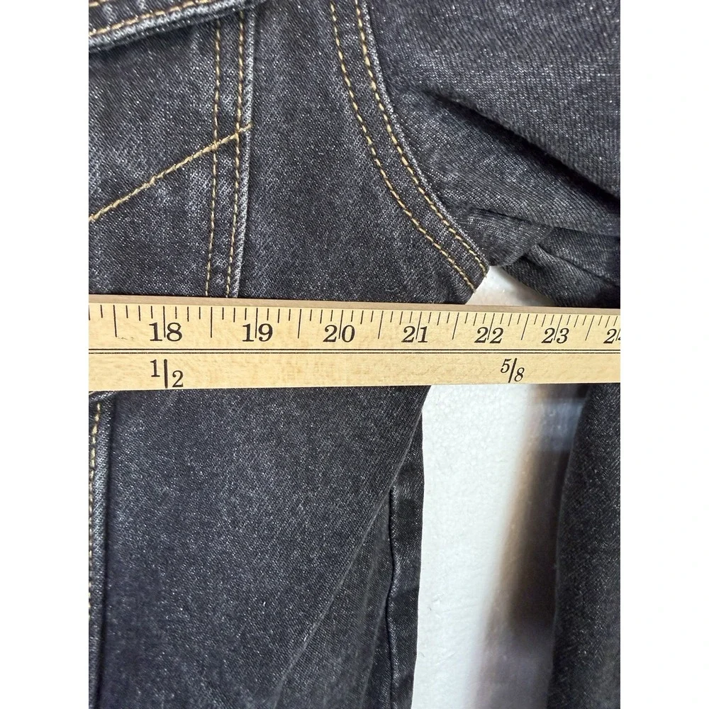 Neufigr Denim Jacket Mens Sz M Black Sherpa Lining Coat Western‎ Cowboy